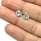 Amaris Broquel en forma de corazón con biselado diamantado 6mm PLATA 925 Garantizado