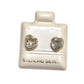 Amaris Broquel en forma de corazón con biselado diamantado 6mm PLATA 925 Garantizado