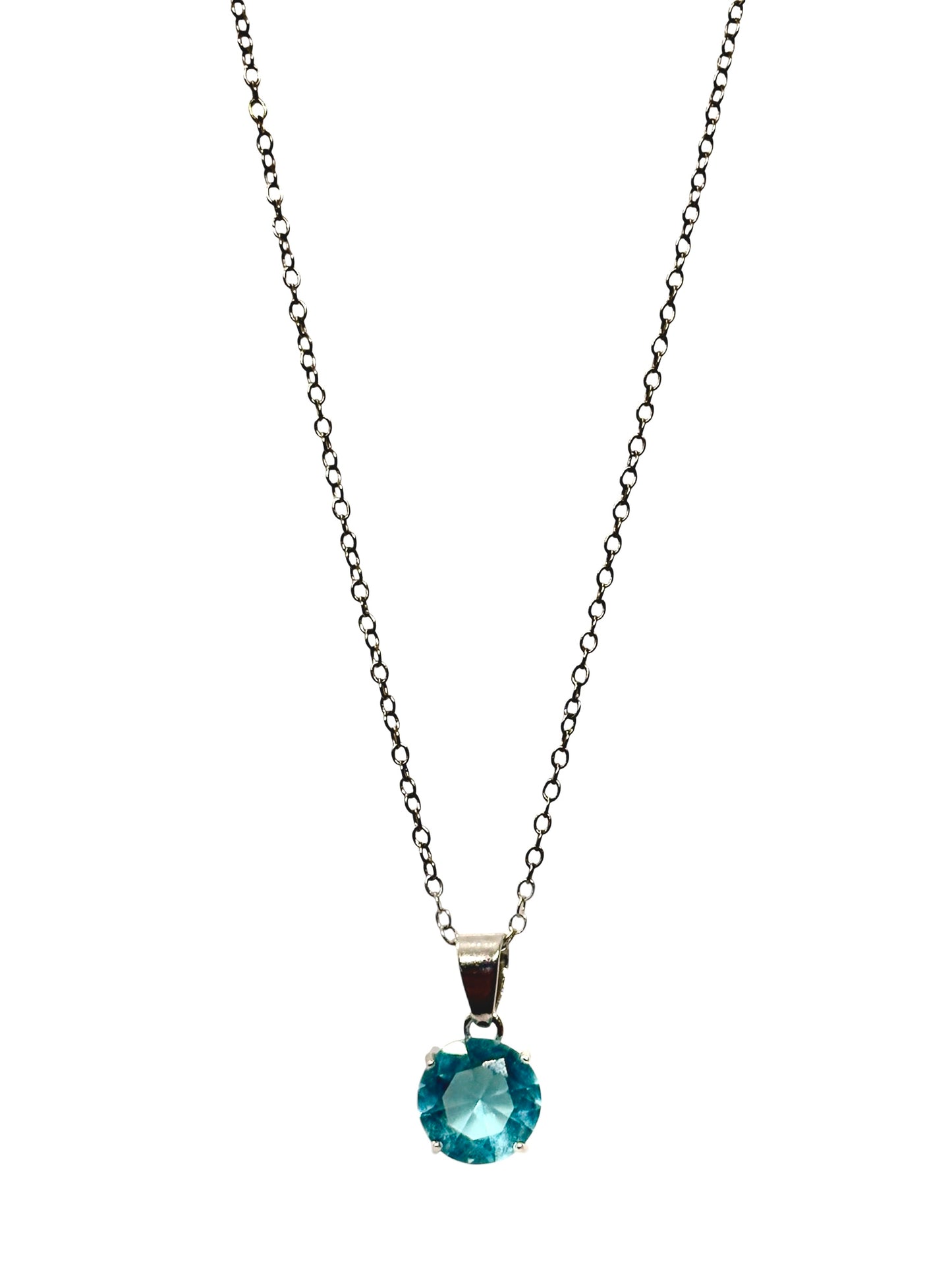 Gargantilla con piedra Circonia plata 925