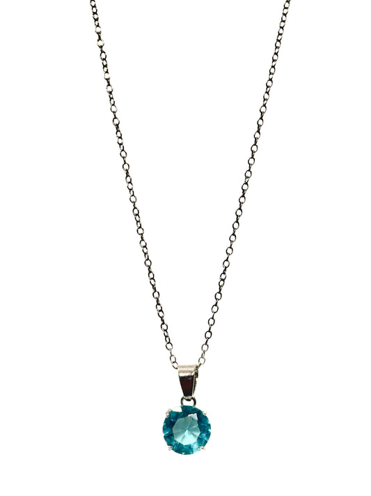 Gargantilla con piedra Circonia plata 925