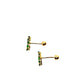 Par Broquel Curvo 7mm con circonita Oro 10k