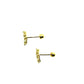 Par Broquel Curvo 7mm con circonita Oro 10k