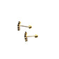 Par Broquel Curvo 7mm con circonita Oro 10k