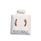 Par Broquel Curvo 7mm con circonita Oro 10k
