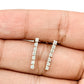 Par de broquel Barra 7 piedras circonia Plata 925