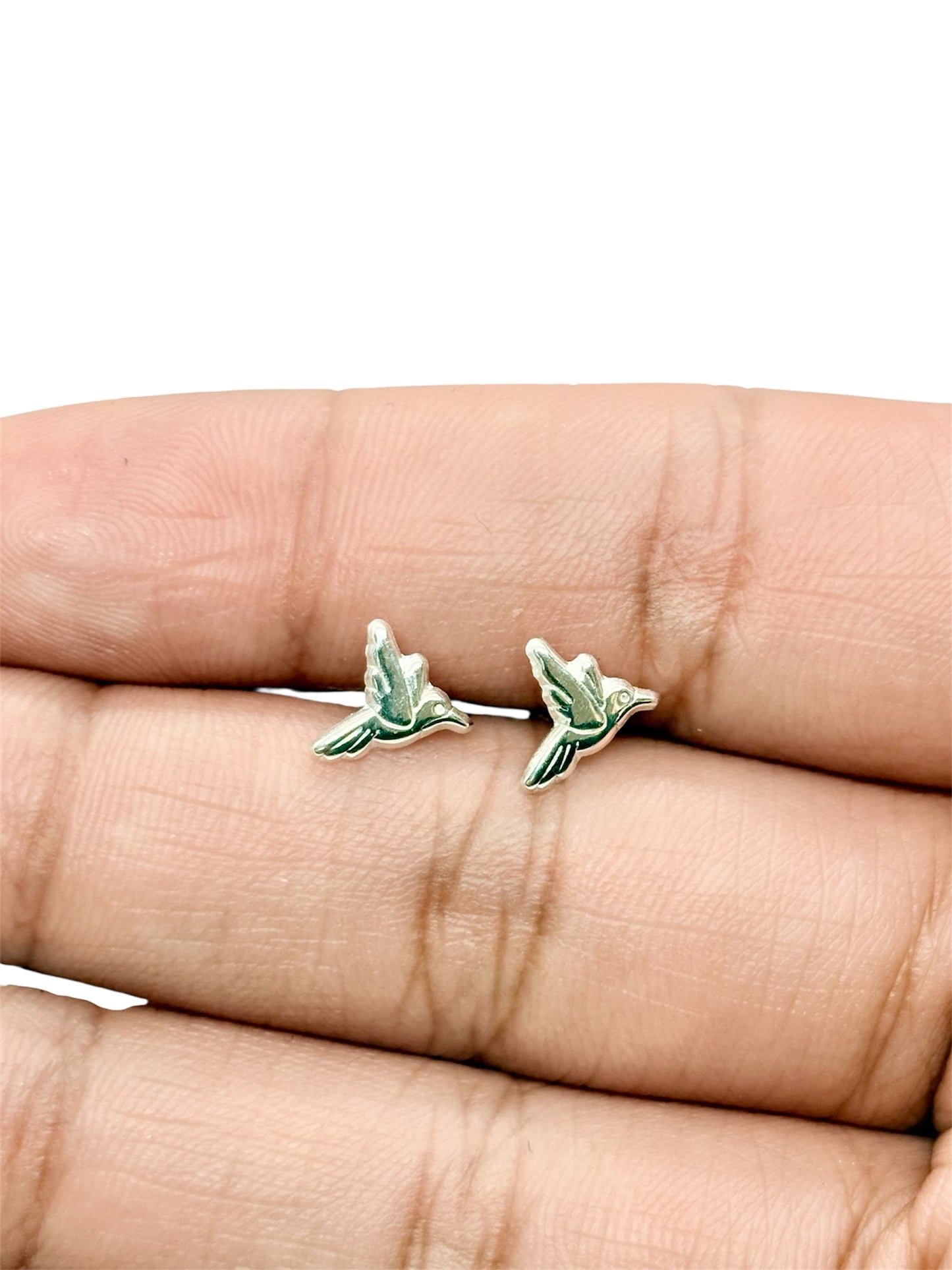 Par de broquel colibrí Plata 925