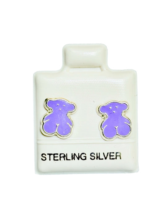 Par de broquel Osito Plata 925