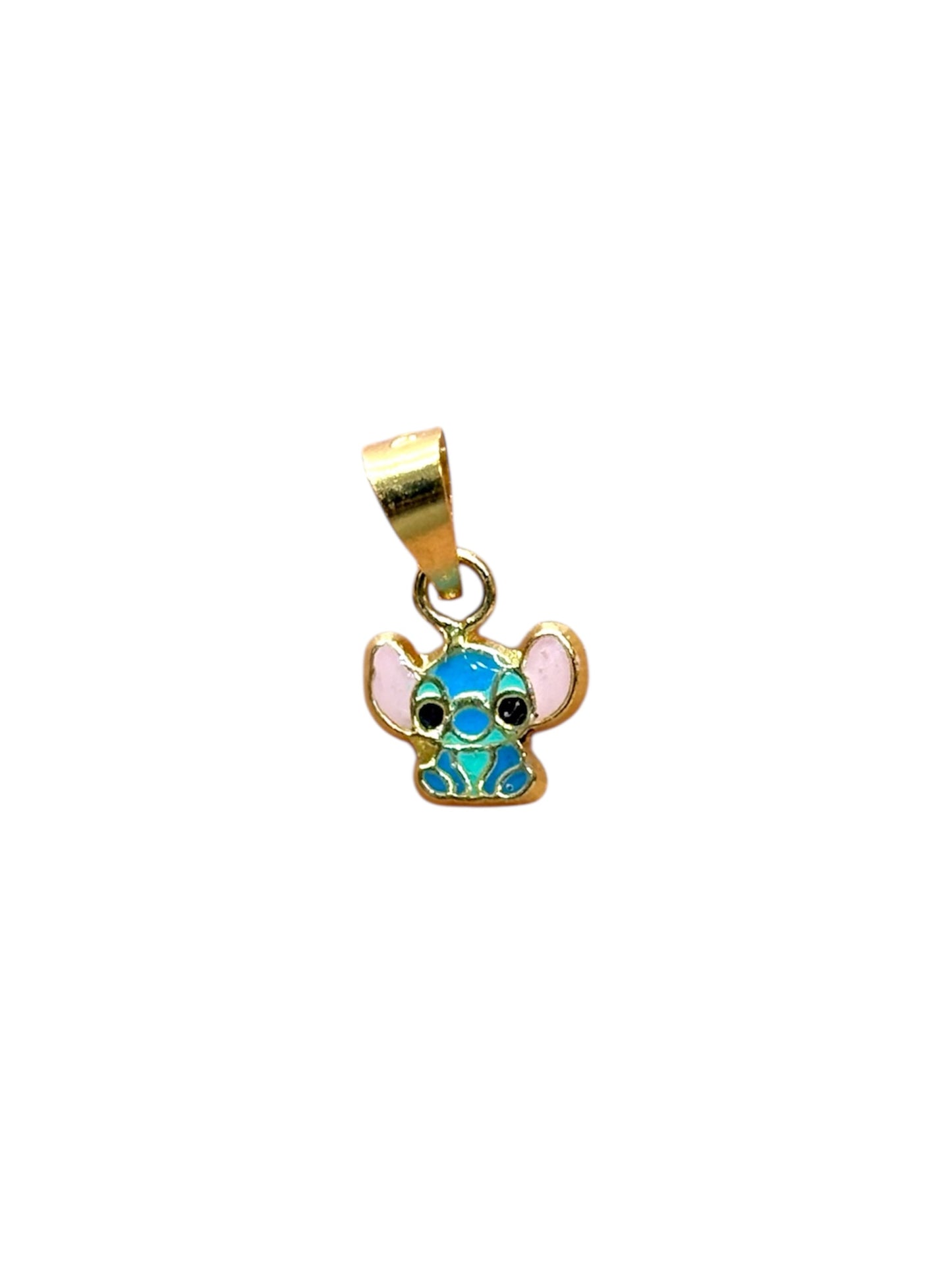 Dije Stitch esmaltado azul Oro 10k