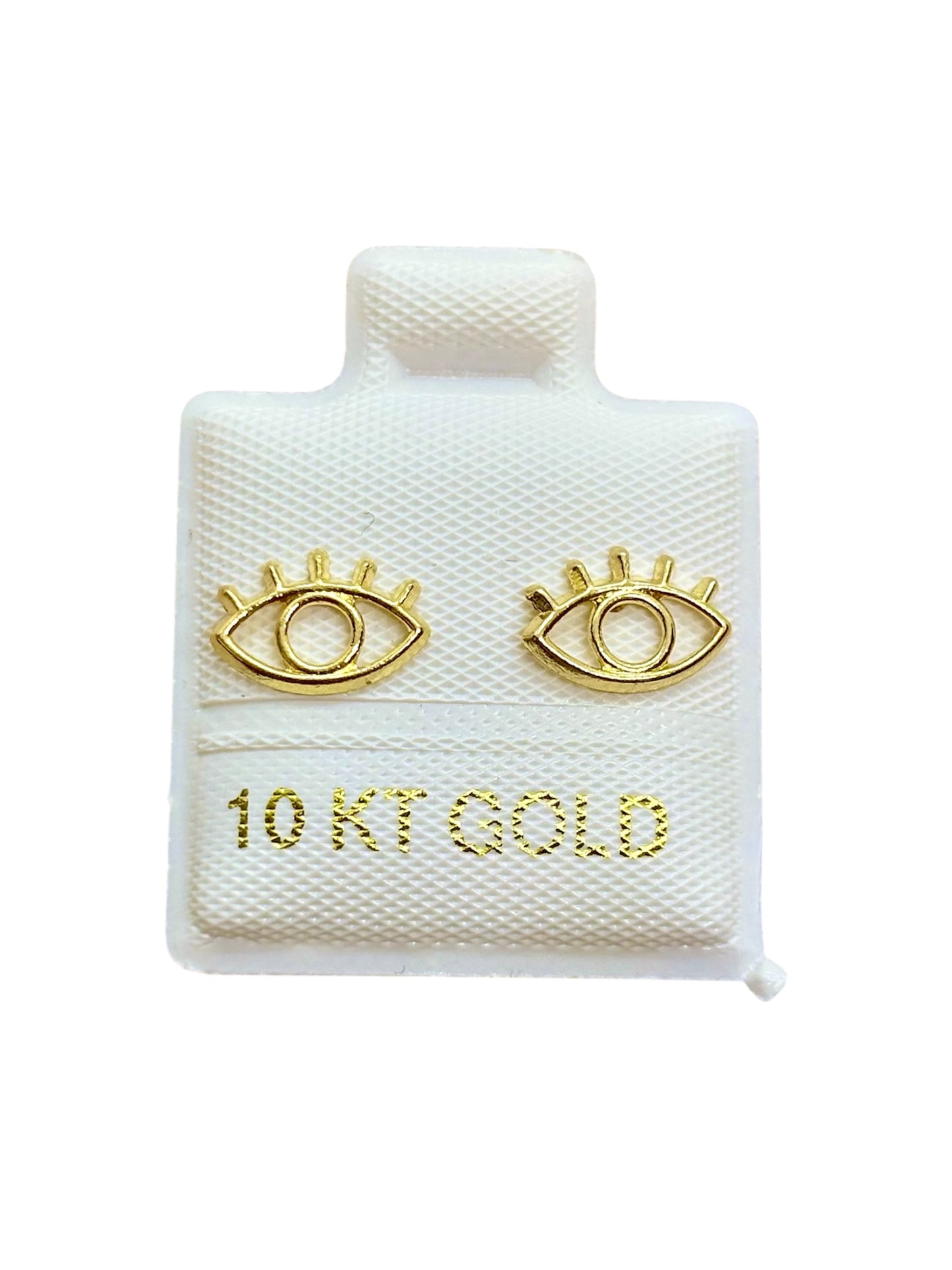 Par o pieza Broquel silueta Ojo ORO 10K