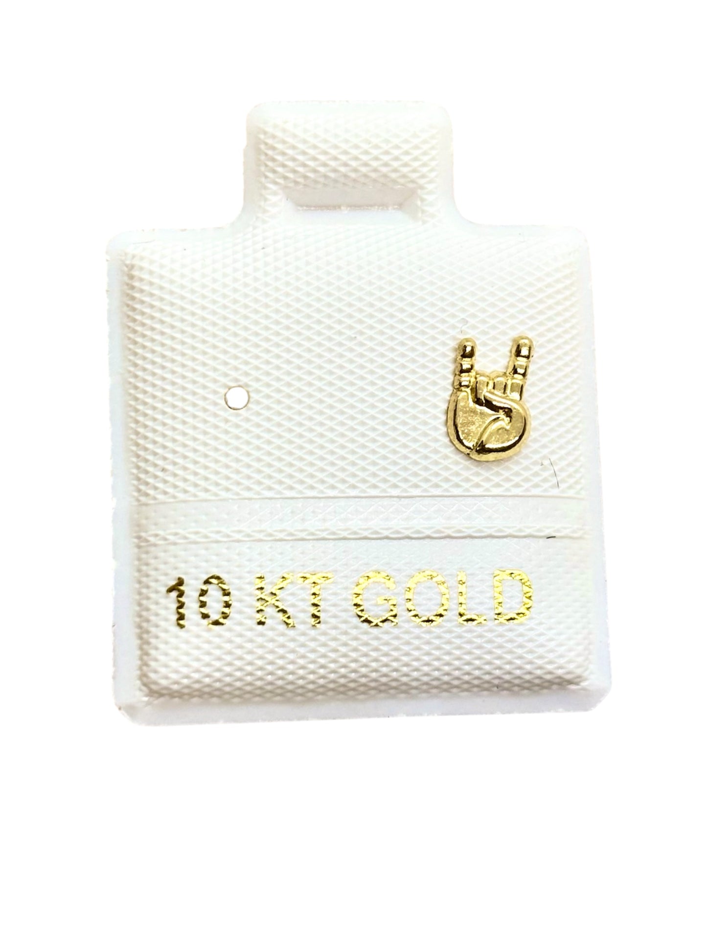 Par o pieza Broquel mano rock ORO 10K