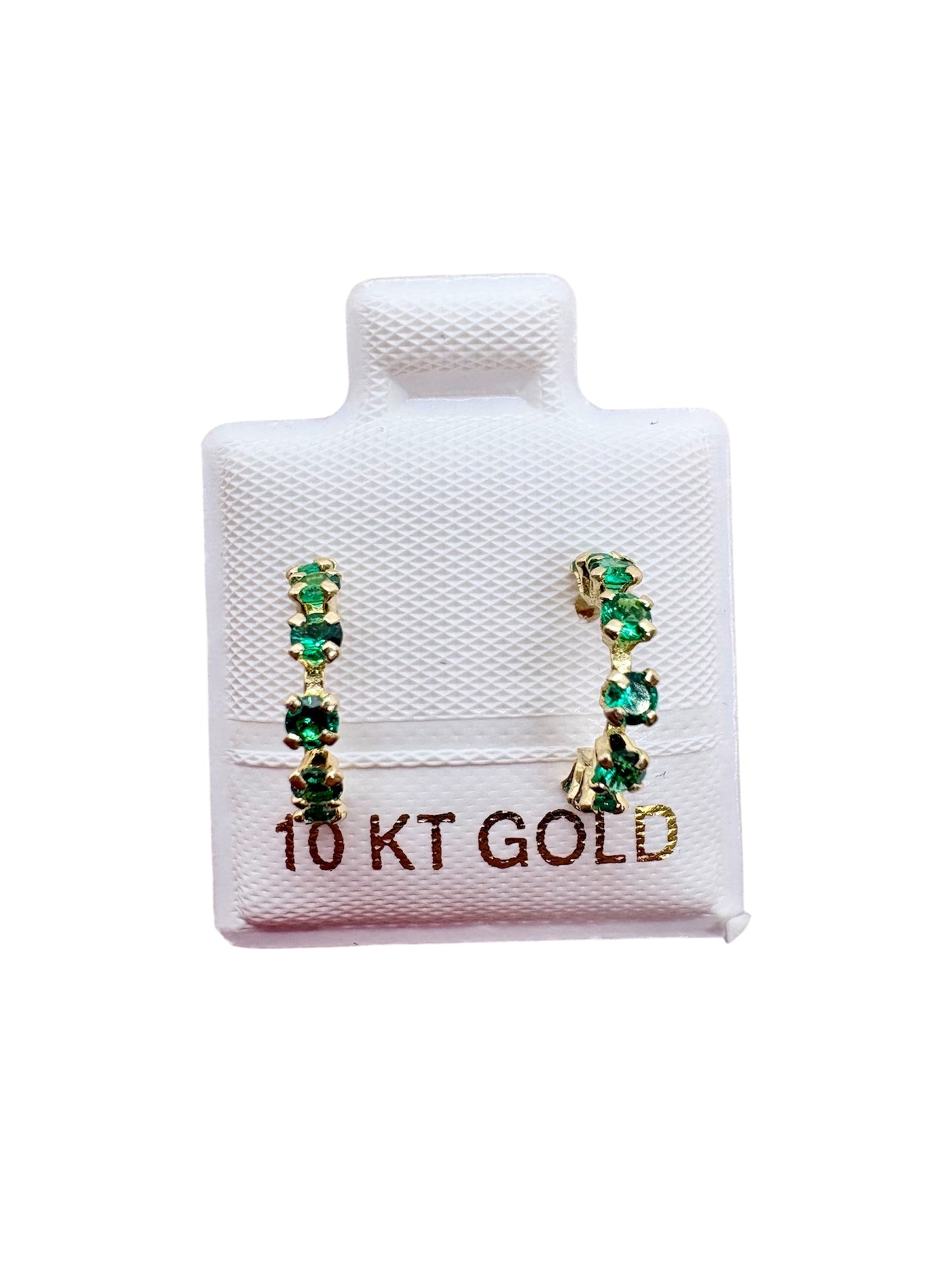 Par o pieza Broquel Media Coqueta colores 1cm Oro 10k