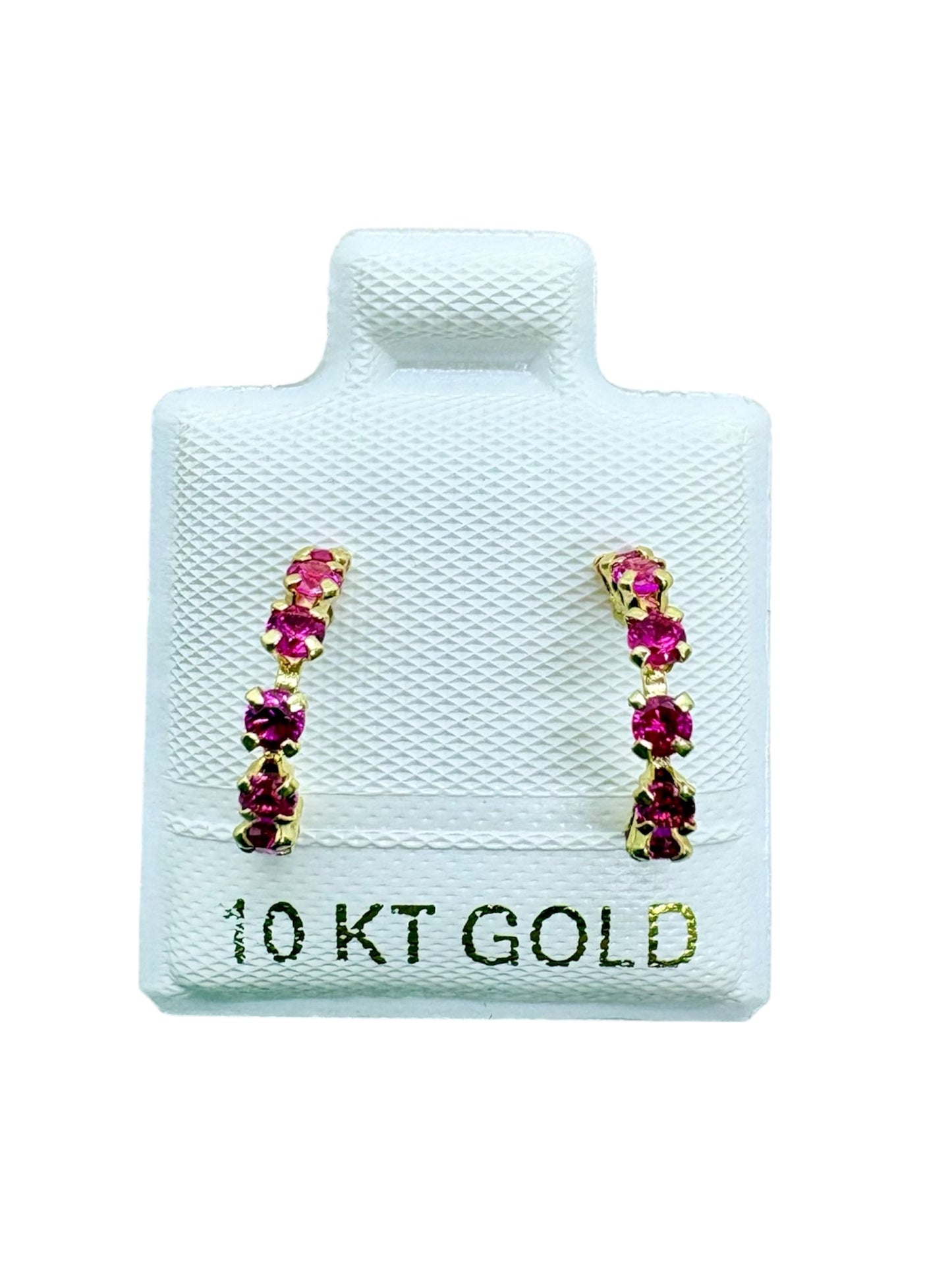 Par o pieza Broquel Media Coqueta colores 1cm Oro 10k