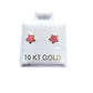 Par o pieza estrella esmaltada mini ORO 10K