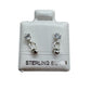 Par Broquel Piedra con colgante PLATA 925