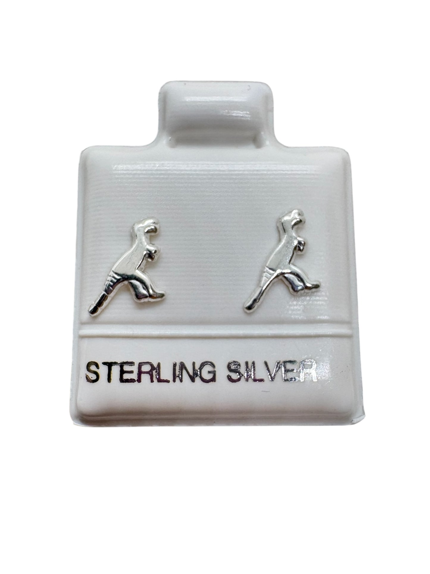 Par Broquel en forma de dinosaurio PLATA 925