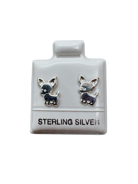 Par Broquel perro chihuahua PLATA 925