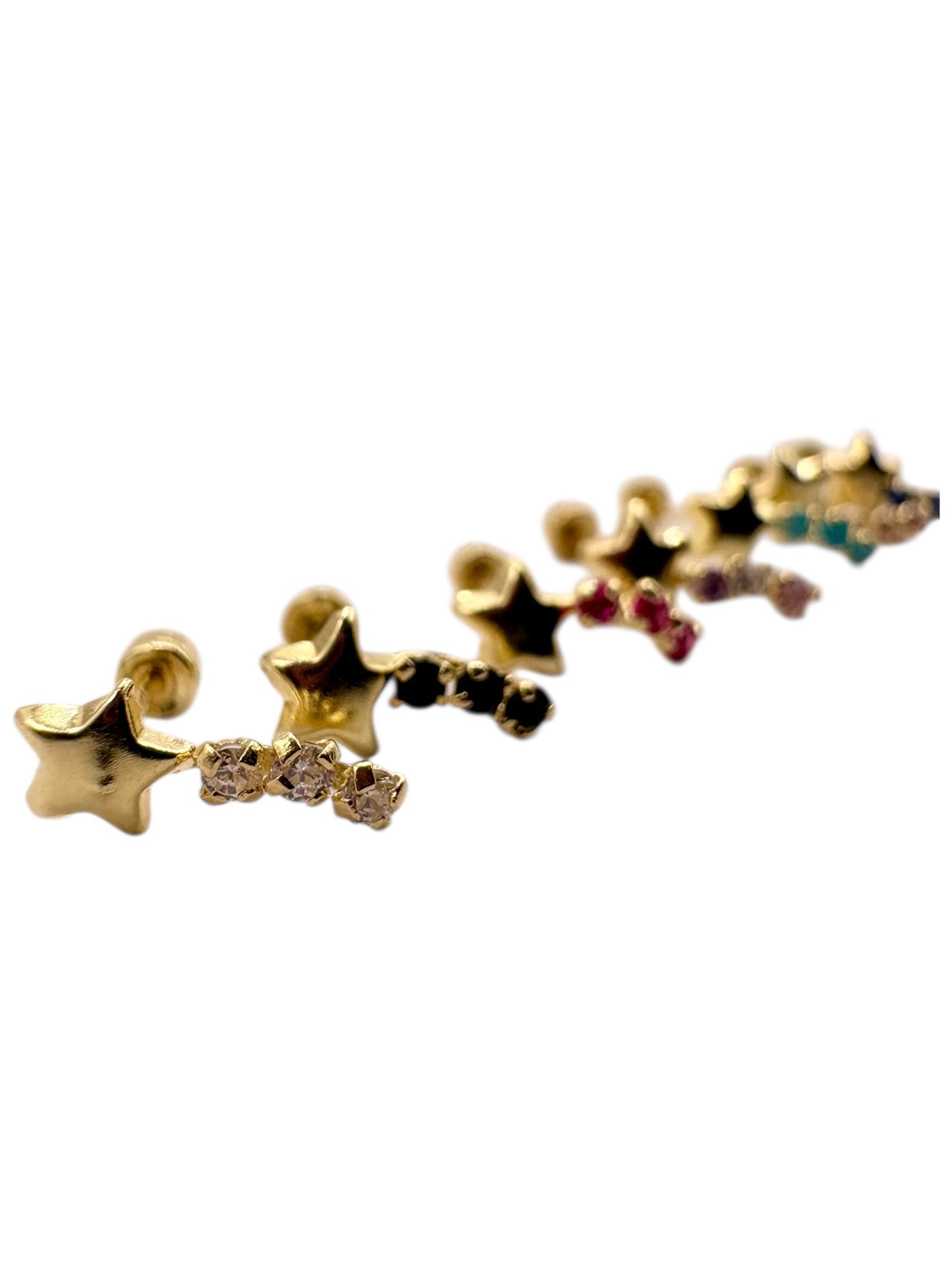 Par Broquel Estrella Oro 10K