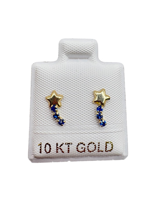 Par Broquel Estrella Oro 10K