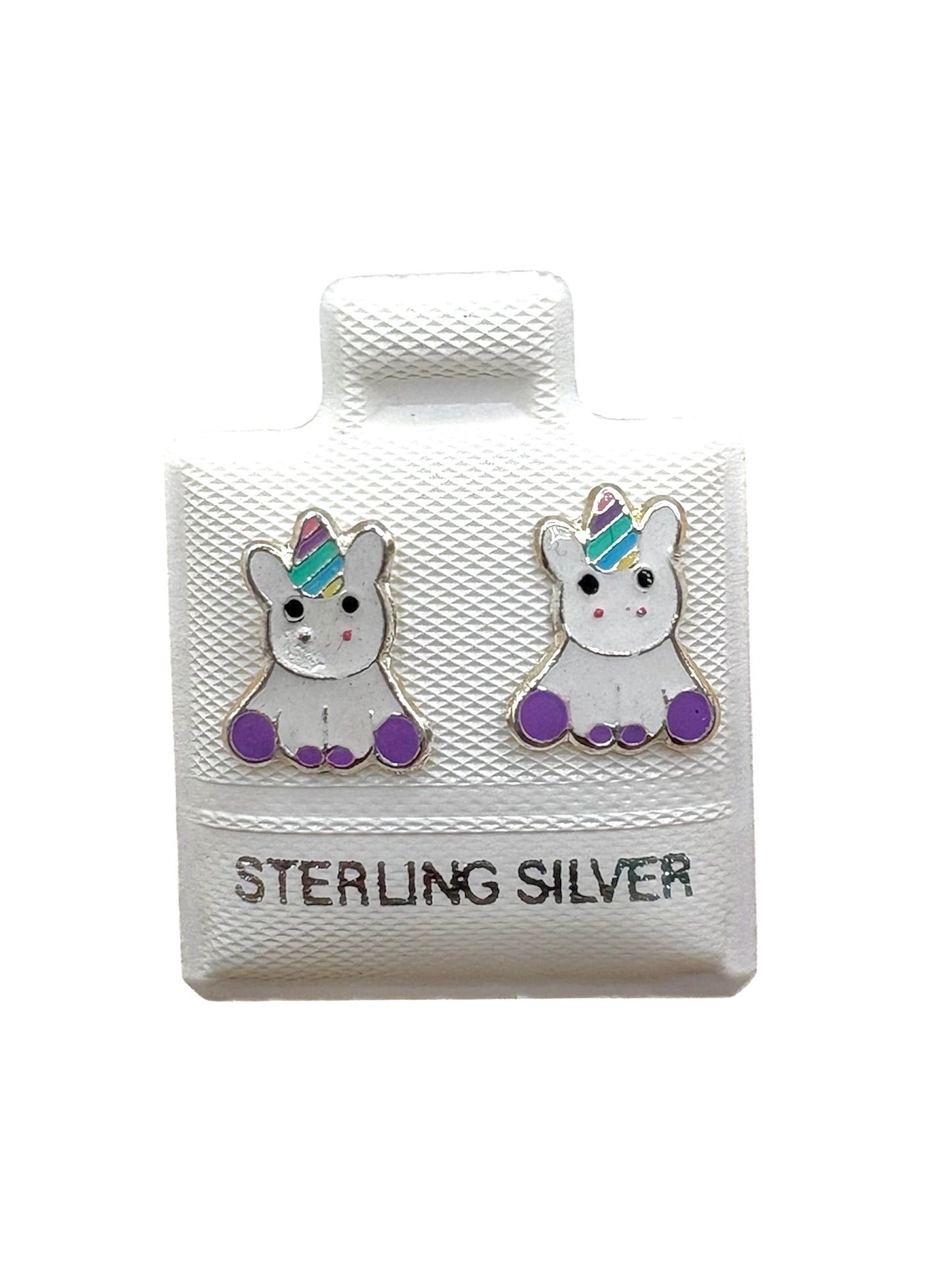 Par broquel unicornio Plata 925