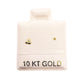 Par o pieza broquel triple Chispita liso Oro 10K