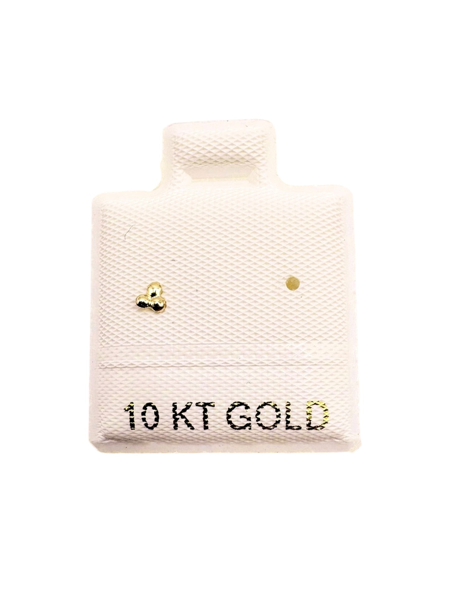 Par o pieza broquel triple Chispita liso Oro 10K
