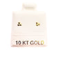 Par o pieza broquel triple Chispita liso Oro 10K