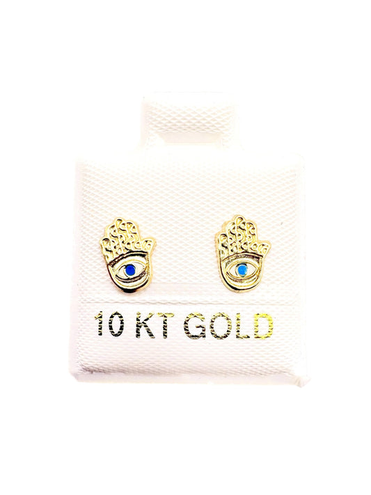 Par o pieza broquel mano Fatima mini Oro 10K