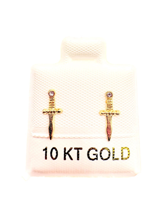 Par o pieza broquel Espada Oro 10K