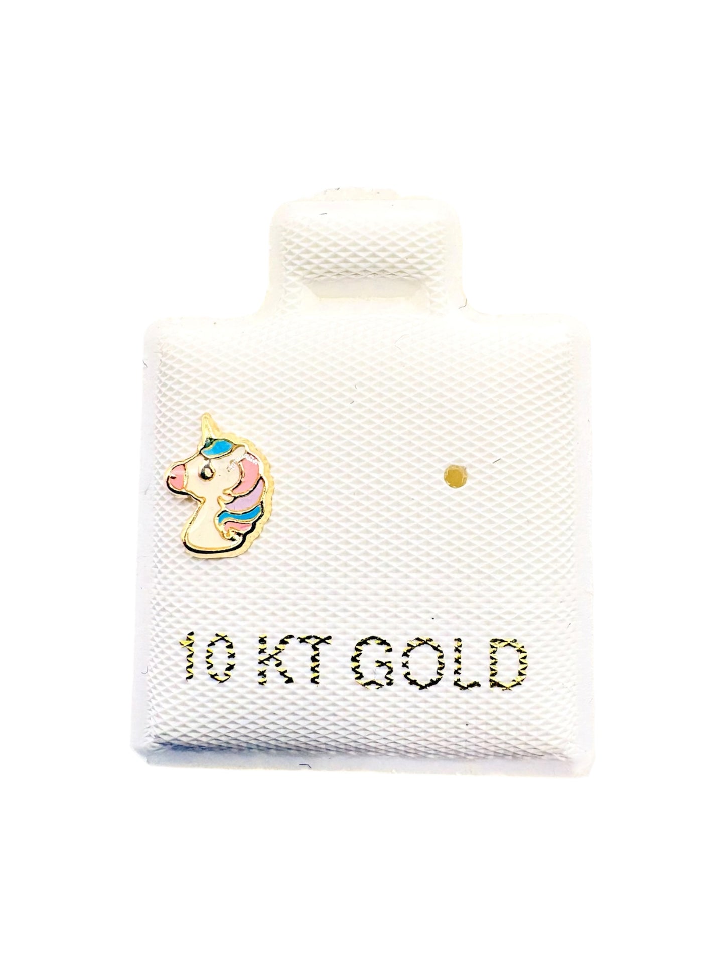 Par o pieza broquel unicornio Oro 10K