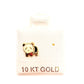 Par o pieza broquel panda Oro 10K