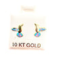 Par o pieza broquel Colibri Oro 10K