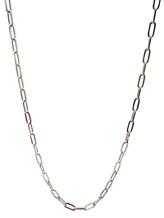 Cadena rectángulo Plata 925