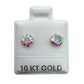 Par broquel esfera tornasol chico Oro 10K