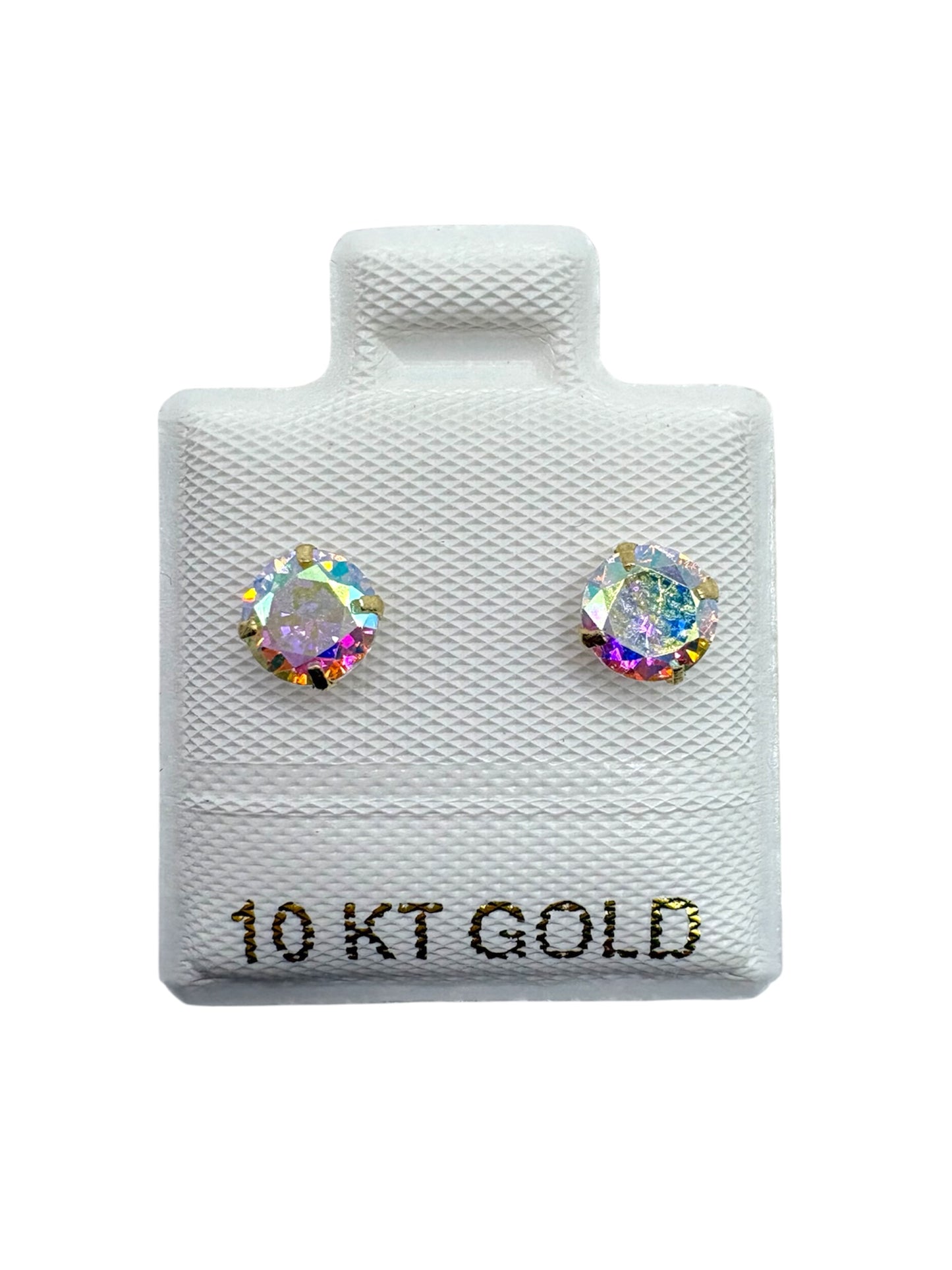 Par broquel esfera tornasol chico Oro 10K