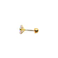 Par broquel esfera tornasol chico Oro 10K