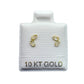 Par broquel hojas Oro 10K