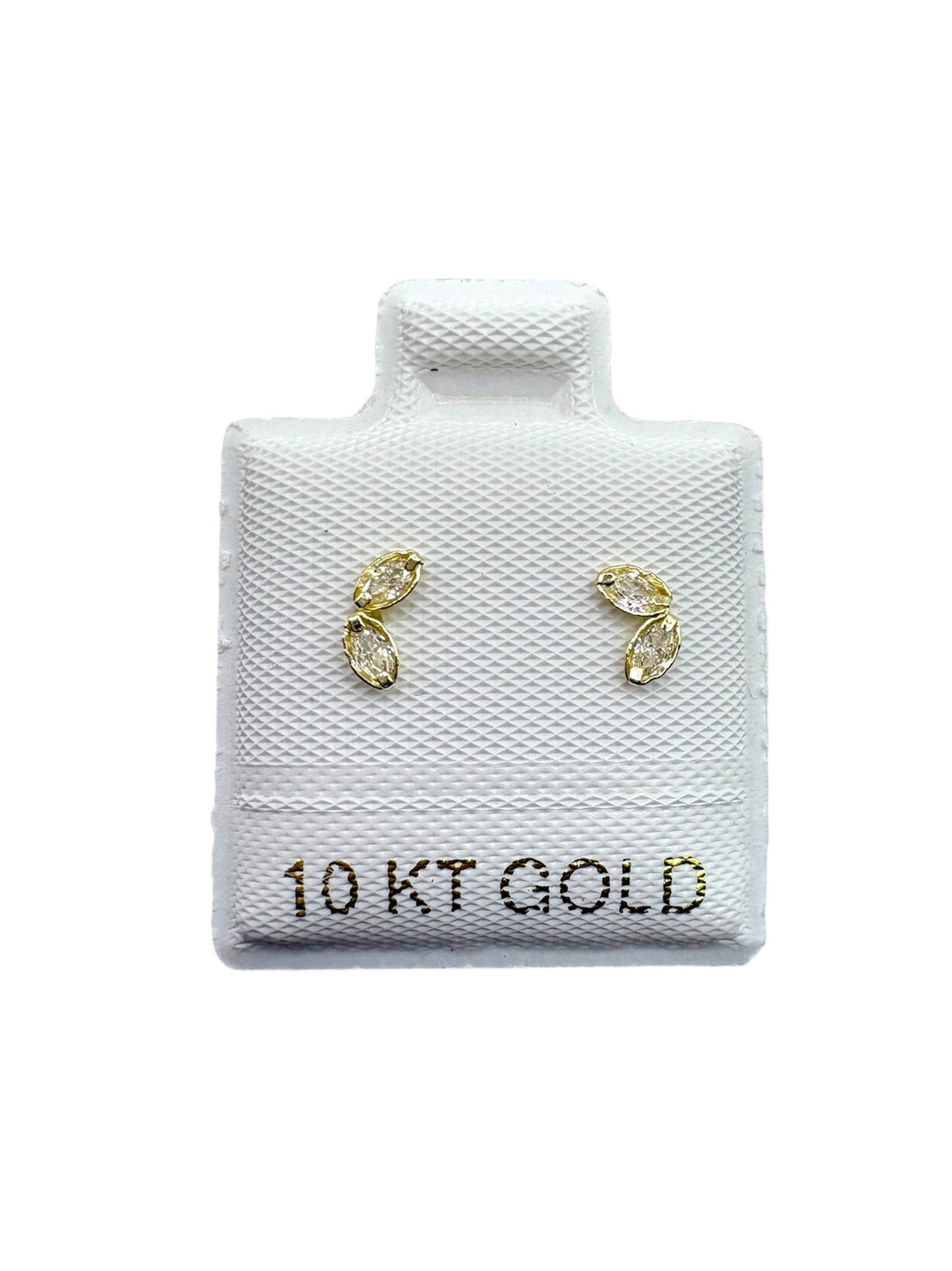Par broquel hojas Oro 10K