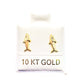 Par o pieza Broquel Tiburon Oro 10K