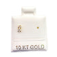 Par o pieza broquel barra mini Oro 10K