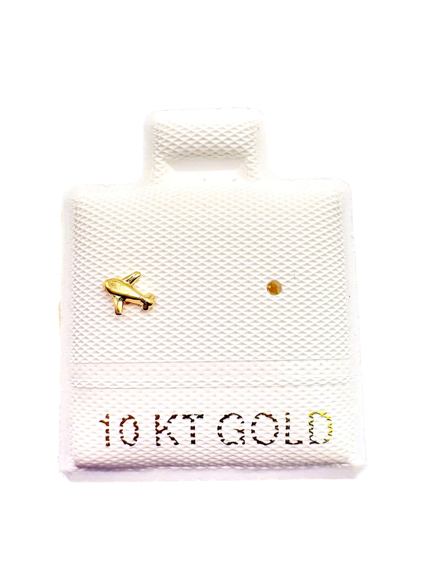 Par o pieza broquel Avion mini Oro 10K