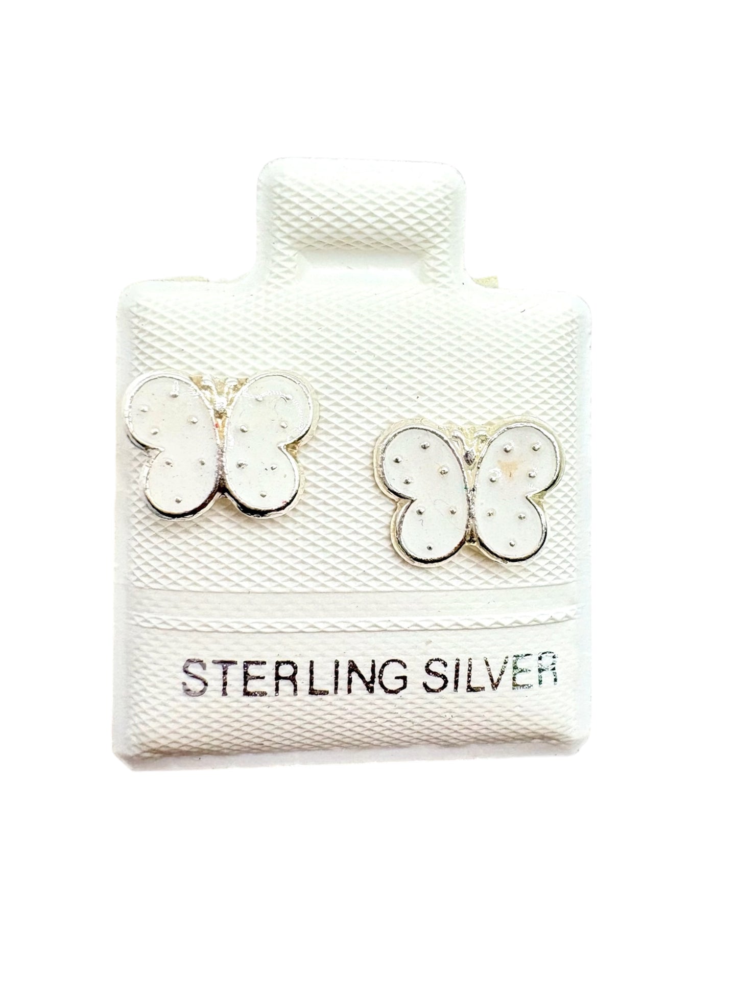 Par broquel Mariposa colores Plata 925