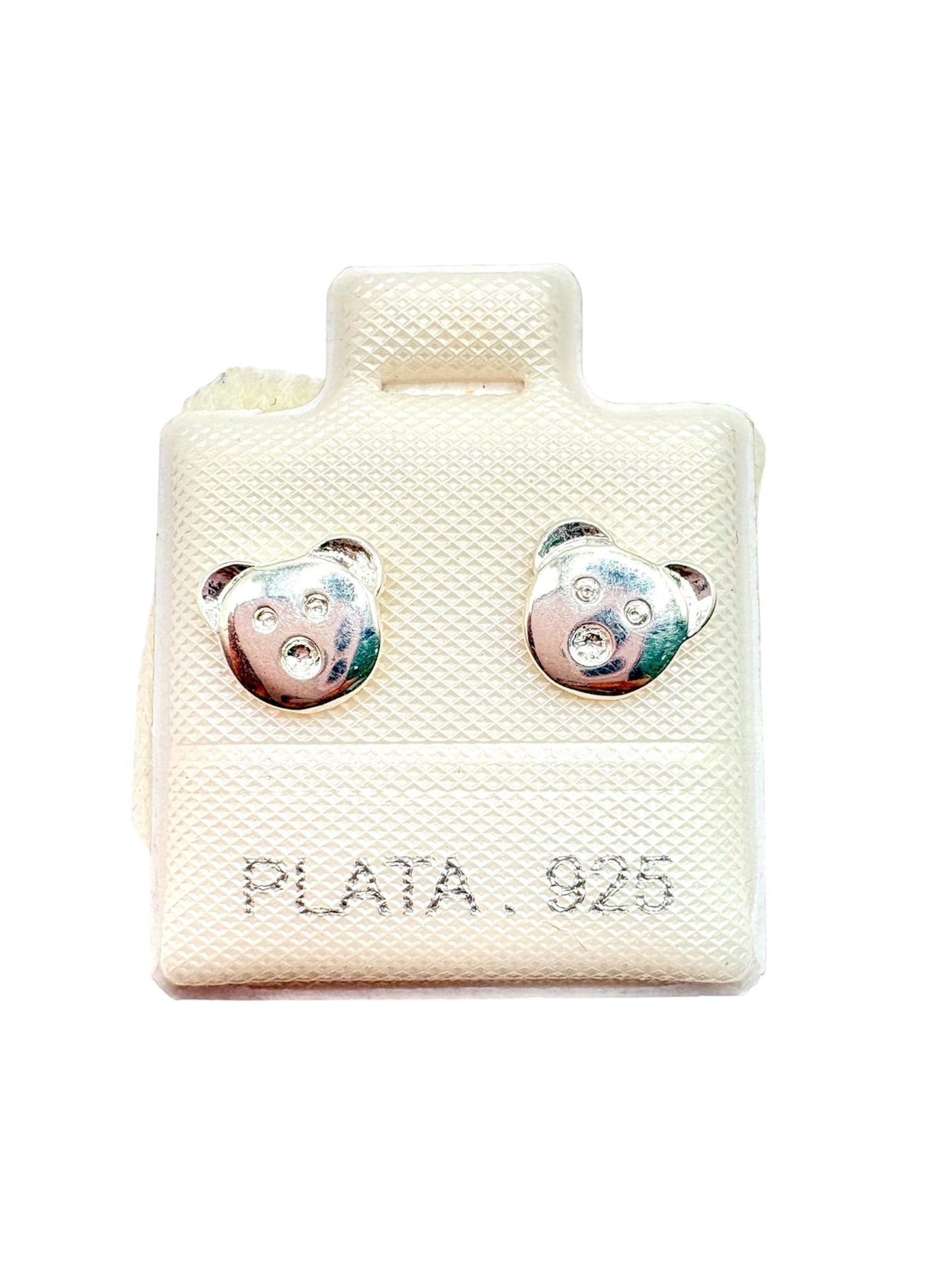 Par broquel osito Plata 925