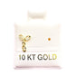 Par o pieza Broquel hoja con colgante Oro 10k