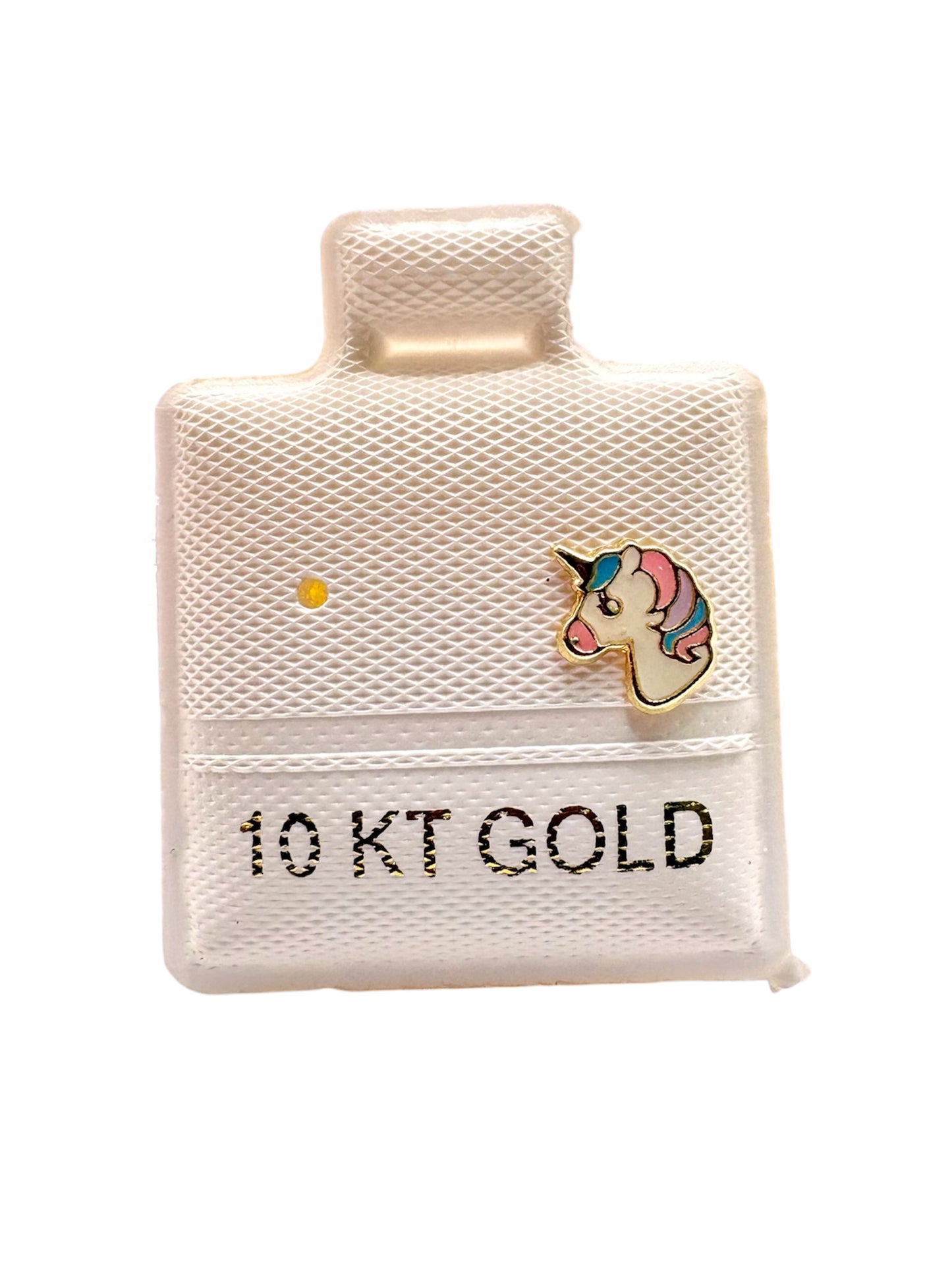 Par o pieza Broquel unicornio inflable Oro 10k
