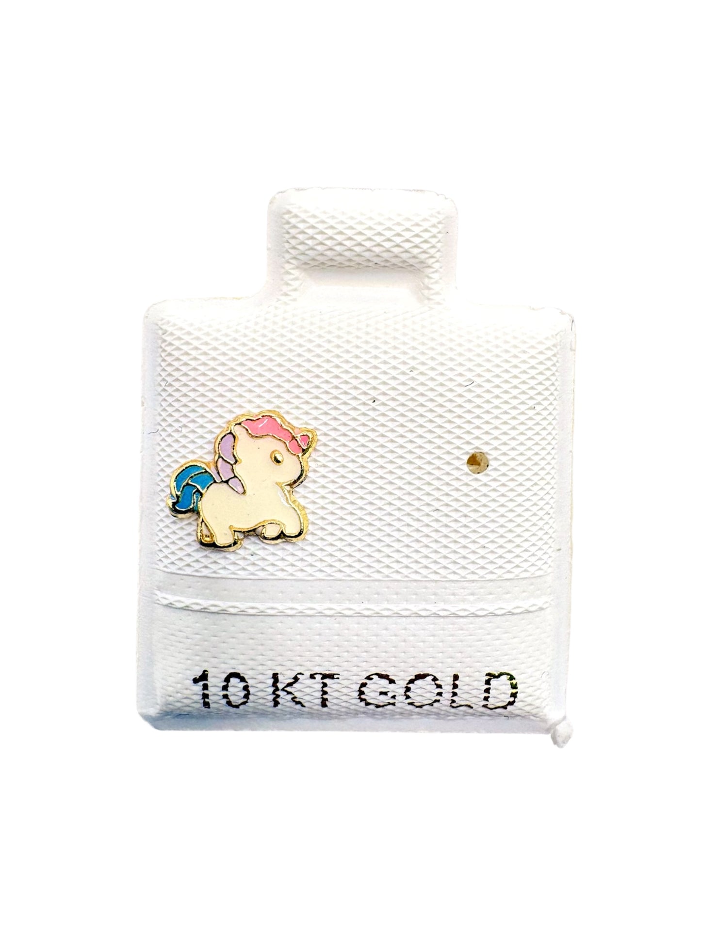 Par o pieza Broquel unicornio Oro 10k