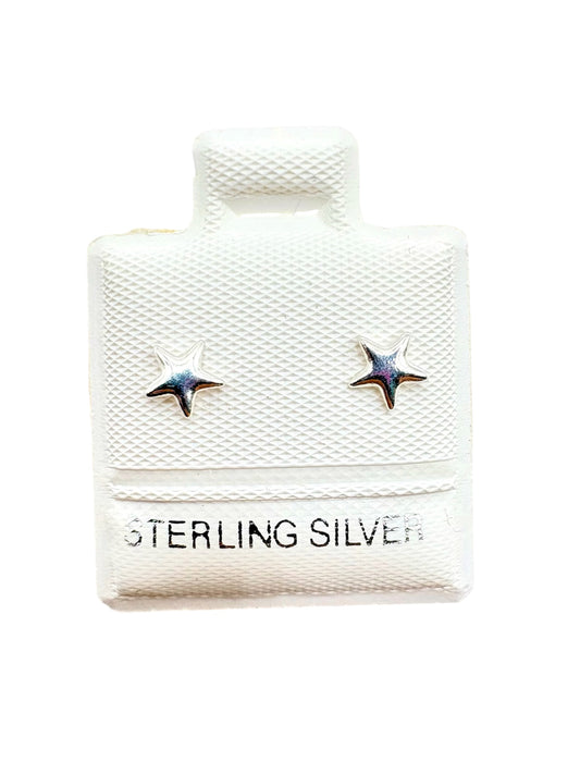 Par Broquel estrella mini Plata 925