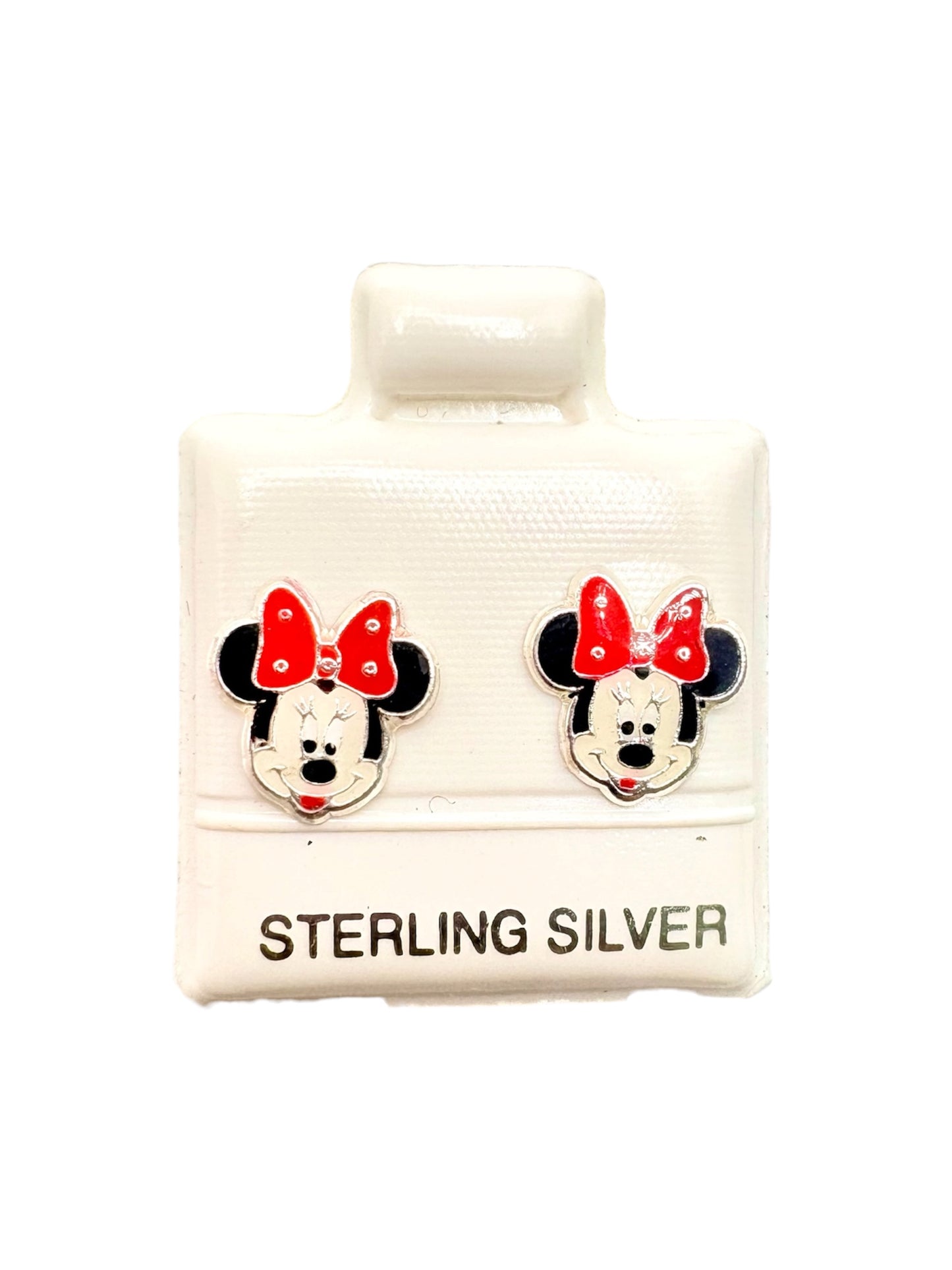Par broquel ratoncita esmaltado Plata 925
