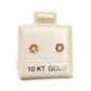Par broquel dona mini con piedras Oro 10k