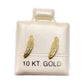 Par broquel hoja dorada Oro 10k