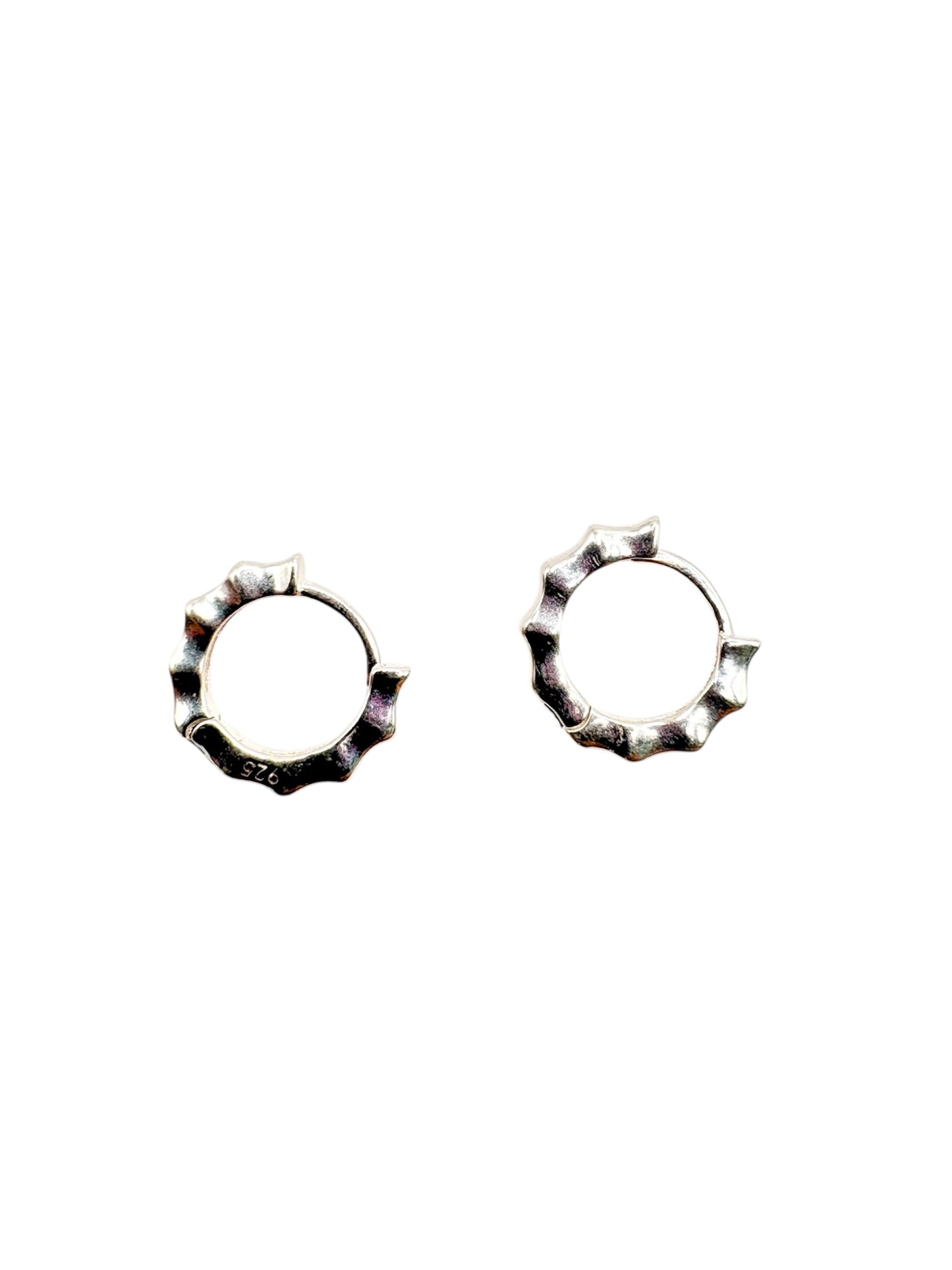 Par de Huggies Eclipse hecho de Plata 925
